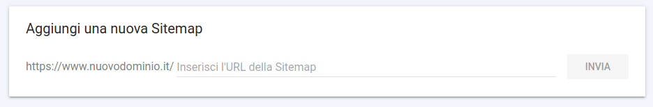 google search console invia sitemap